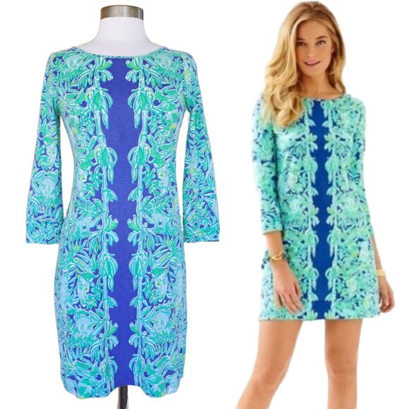 Lilly Pulitzer Dresses & Skirts - Lilly Pulitzer Marlowe Mini Shift Dress Koala of the Wild Poolside Blue XS
